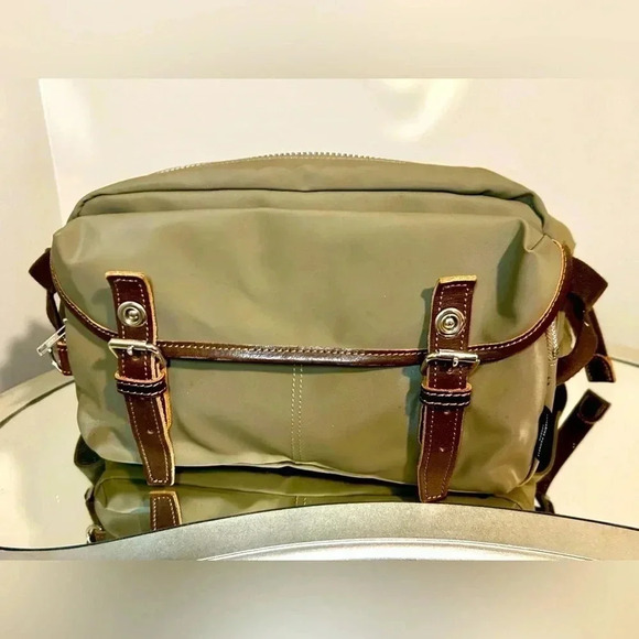 Gently Used KATHARINE HAMNETT LONDON Taupe Body Bag - Picture 1 of 7